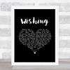 Buddy Holly Wishing Black Heart Song Lyric Music Art Print