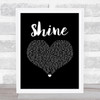 Gabrielle Shine Black Heart Song Lyric Music Art Print