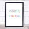 Going To Rise Rainbow Quote Print