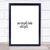 Gold Baby Quote Print Poster Typography Word Art Picture