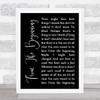 Emerson, Lake & Palmer From The Beginning Black Script Song Lyric Quote Music Print