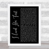 Heartland I Loved Her First Black Script Song Lyric Quote Music Print