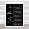 Sammy Hagar Baby, It's You Black Script Song Lyric Quote Music Print