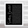 Robbie Williams Something Beautiful Black Script Song Lyric Wall Art Print