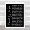 The Seahorses Blinded By The Sun Black Script Song Lyric Wall Art Print