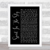 Norman Greenbaum Spirit In The Sky Black Script Song Lyric Wall Art Print