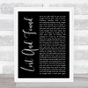 Feeder Lost And Found Black Script Song Lyric Wall Art Print