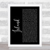 Coheed And Cambria Island Black Script Song Lyric Wall Art Print