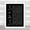 Celine Dione Beauty And The Beast Black Script Song Lyric Quote Print