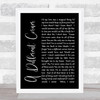 George Michael A Different Corner Black Script Song Lyric Quote Print