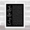 George Michael Cowboys And Angels Black Script Song Lyric Quote Print