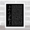 Whitney Houston Saving All My Love For You Black Script Song Lyric Quote Print