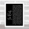 Bryan Adams I'm Ready Black Script Song Lyric Quote Print