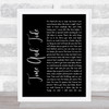 Basia Time And Tide Black Script Song Lyric Print
