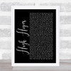 Panic! At The Disco High Hopes Black Script Song Lyric Print