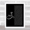 Rag'n'Bone Man Skin Black Script Song Lyric Print