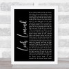 Runrig Loch Lomond Black Script Song Lyric Print