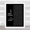 Backstreet Boys No Place Black Script Song Lyric Print