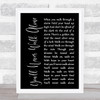 Gerry & The Pacemakers You'll Never Walk Alone Black Script Song Lyric Print