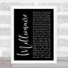 Chris Stapleton Millionaire Black Script Song Lyric Print