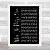 Billie Eilish When The Party's Over Black Script Song Lyric Print