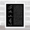 Ian Van Dahl Castles In The Sky Black Script Song Lyric Print