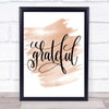 Grateful Swirl Quote Print Watercolour Wall Art Grateful Swirl Quote Print Watercolour Wall Art