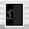 Kings of Tomorrow Finally Black Script Song Lyric Print