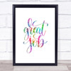 Great Job Rainbow Quote Print Great Job Rainbow Quote Print