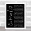 Linkin Park One More Light Black Script Song Lyric Music Art Print