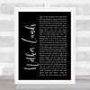 Dan Fogelberg Nether Lands Black Script Song Lyric Music Art Print