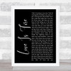 Freya Ridings Love Is Fire Black Script Song Lyric Music Art Print