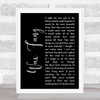 Majestic Wax Fang Black Script Song Lyric Music Art Print