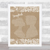 Eva Cassidy Songbird Burlap & Lace Song Lyric Print