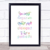 Hang Out Rainbow Quote Print