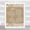 Alessia Cara Stone Burlap & Lace Song Lyric Print