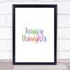 Happy Thoughts Rainbow Quote Print Happy Thoughts Rainbow Quote Print