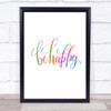 Happy Rainbow Quote Print