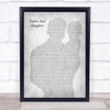 Paul Simon Father And Daughter Father & Baby Grey Song Lyric Print