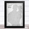 Ed Sheeran Small Bump Father & Baby Grey Song Lyric Music Art Print