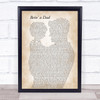 Loudon Wainwright Bein' a Dad Father & Child Song Lyric Print