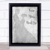 Ben Howard Keep Your Head Up Grey Man Lady Dancing Song Lyric Quote Music Print