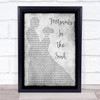 Leona Lewis Footprints In The Sand Grey Man Lady Dancing Song Lyric Wall Art Print