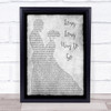 Def Leppard Long, Long Way To Go Grey Man Lady Dancing Song Lyric Wall Art Print