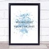Hustle And Heart Inspirational Quote Print Blue Watercolour Poster