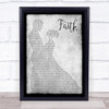 George Michael Faith Man Lady Dancing Grey Song Lyric Quote Print