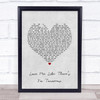 Freddie Mercury Love Me Like There?Æs No Tomorrow Grey Heart Song Lyric Quote Music Print