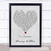 Cockney Rejects I'm Forever Blowing Bubbles Grey Heart Song Lyric Quote Music Print