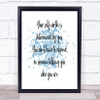 Self Worth Inspirational Quote Print Blue Watercolour Poster