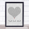 The Beatles Twist And Shout Grey Heart Song Lyric Quote Music Print